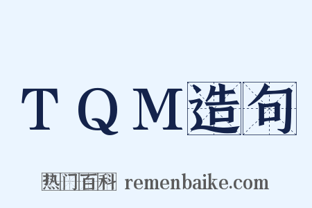 TQM造句是什么意思的图片